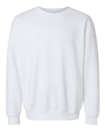 Pretreated American Apparel RF496 Unisex ReFlex Fleece Crewneck Sweatshirt - White
