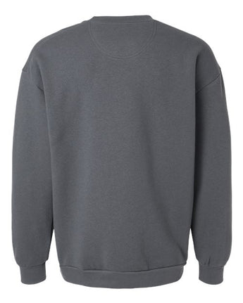 Pretreated American Apparel RF496 Unisex ReFlex Fleece Crewneck Sweatshirt - Asphalt - Back