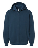 Pretreated American Apparel RF497 Unisex ReFlex Fleece Full-Zip Hoodie Sweatshirt - Sea Blue