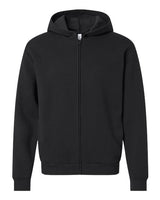 Pretreated American Apparel RF497 Unisex ReFlex Fleece Full-Zip Hoodie Sweatshirt - Black