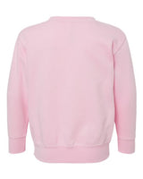 Pretreated Rabbit Skins 3317 Toddler Fleece Crewneck Sweatshirt - Pink - Back