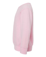 Pretreated Rabbit Skins 3317 Toddler Fleece Crewneck Sweatshirt - Pink - Side