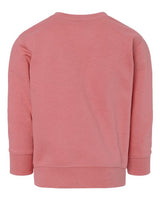 Pretreated Rabbit Skins 3317 Toddler Fleece Crewneck Sweatshirt - Mauvelous - Back