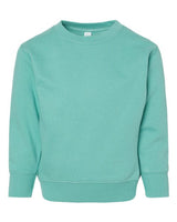 Pretreated Rabbit Skins 3317 Toddler Fleece Crewneck Sweatshirt - Saltwater