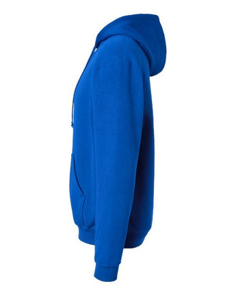 Pretreated M&O 7800 Unisex ACE Fleece Hooded Sweatshirt - Royal - Side