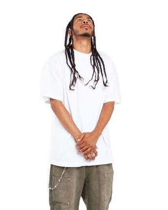 Pretreated Shaka Wear SHGD Unisex Garment-Dyed T-Shirt - White - On Model - Side