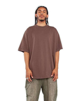 Pretreated Shaka Wear SHGD Unisex Garment-Dyed T-Shirt - Mocha - On Model