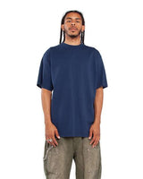 Pretreated Shaka Wear SHGD Unisex Garment-Dyed T-Shirt - Midnight Navy - On Model