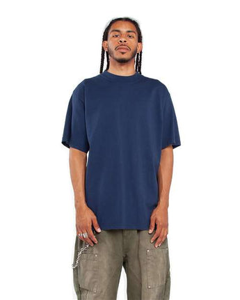 Pretreated Shaka Wear SHGD Unisex Garment-Dyed T-Shirt - Midnight Navy - On Model