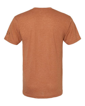 Pretreated American Apparel TR401 Unisex Triblend Track Tee - Tri-Rust - Back