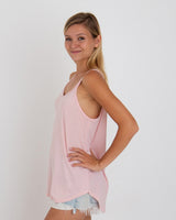 Pretreated U.S. Apparel YJY5082 Women's Strappy Tank - Light Pink - Side