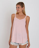 Pretreated U.S. Apparel YJY5082 Women's Strappy Tank - Light Pink - Front