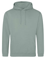 Pretreated AWDis JHA001 Unisex College Hooded Sweatshirt - Dusty Green