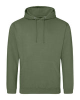 Pretreated AWDis JHA001 Unisex College Hooded Sweatshirt - Earthy Green