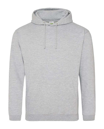 Pretreated AWDis JHA001 Unisex College Hooded Sweatshirt - Heather Grey