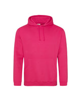 Pretreated AWDis JHA001 Unisex College Hooded Sweatshirt - Hot Pink