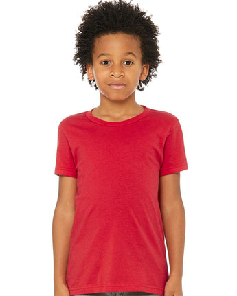 Pretreated BELLA+CANVAS 3001Y Youth Unisex Jersey Tee - Red