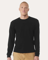 Pretreated BELLA+CANVAS 3511 6oz Heavyweight Long Sleeve Tee - Black
