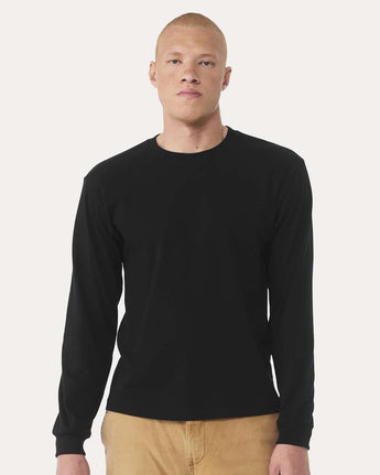 Pretreated BELLA+CANVAS 3511 6oz Heavyweight Long Sleeve Tee - Black