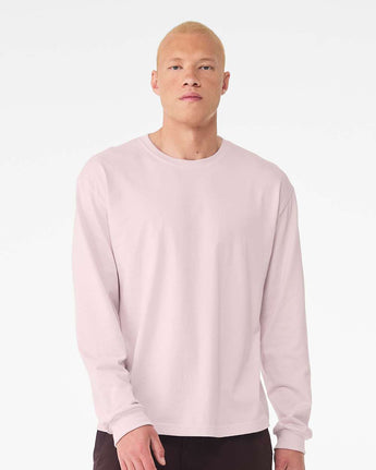 Pretreated BELLA+CANVAS 3511 6oz Heavyweight Long Sleeve Tee - Soft Pink
