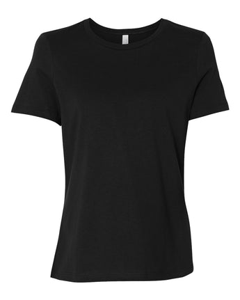 Pretreated BELLA+CANVAS 6400 Women's Relaxed Jersey Tee - Black
