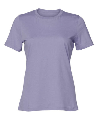 Pretreated BELLA+CANVAS 6400 Women's Relaxed Jersey Tee - Dark Lavender
