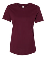 Pretreated BELLA+CANVAS 6400 Women's Relaxed Jersey Tee - Maroon