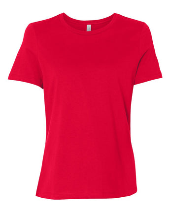 Pretreated BELLA+CANVAS 6400 Women's Relaxed Jersey Tee - Red