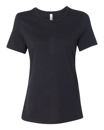 Pretreated BELLA+CANVAS 6400 Women's Relaxed Jersey Tee - Vintage Black