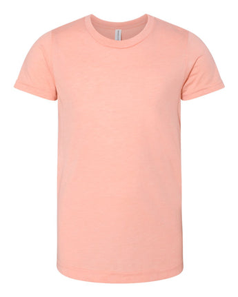 Pretreated BELLA+CANVAS 3413Y Youth Triblend Tee - Peach Triblend