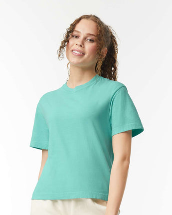 Pretreated Comfort Colors 3023CL Women's Heavyweight Boxy T-Shirt - Chalky Mint