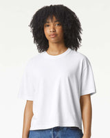 Pretreated Comfort Colors 3023CL Women's Heavyweight Boxy T-Shirt - White