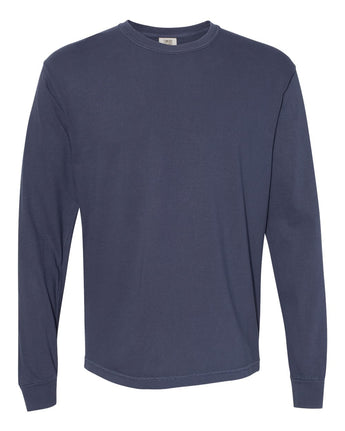Pretreated Comfort Colors 6014 Garment-Dyed Heavyweight Long Sleeve T-Shirt - Navy