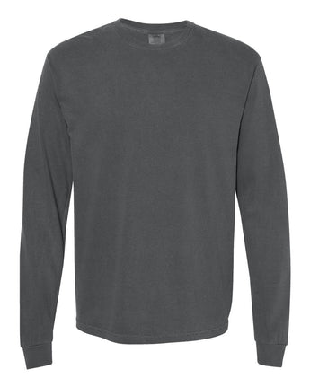 Pretreated Comfort Colors 6014 Garment-Dyed Heavyweight Long Sleeve T-Shirt - Pepper
