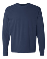 Pretreated Comfort Colors 6014 Garment-Dyed Heavyweight Long Sleeve T-Shirt - True Navy