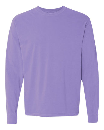 Pretreated Comfort Colors 6014 Garment-Dyed Heavyweight Long Sleeve T-Shirt - Violet