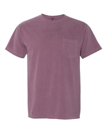Pretreated Comfort Colors 6030 Garment-Dyed Heavyweight Pocket T-Shirt - Berry