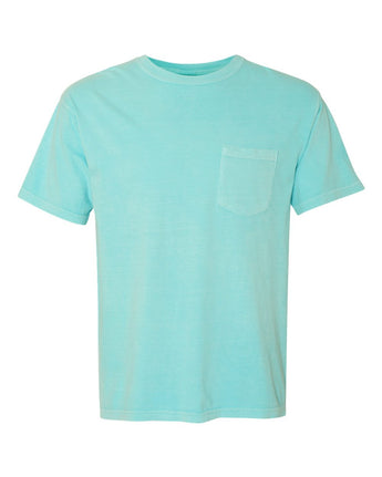 Pretreated Comfort Colors 6030 Garment-Dyed Heavyweight Pocket T-Shirt - Chalky Mint