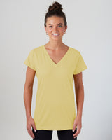 Pretreated Enza 02379 Ladies Essential Relaxed V-Neck Tee - Butter