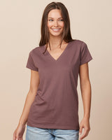 Pretreated Enza 02379 Ladies Essential Relaxed V-Neck Tee - Java