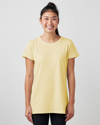 Pretreated Enza 02479 Ladies Essential Relaxed Crew - Butter