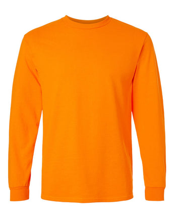 Pretreated Gildan 2400 Ultra Cotton Long Sleeve T-Shirt - Safety Orange