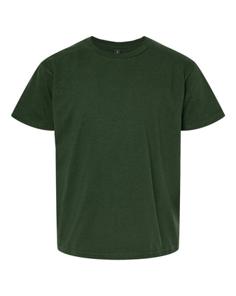 Pretreated Gildan 3000B Youth Light Cotton T-Shirt - Forest Green