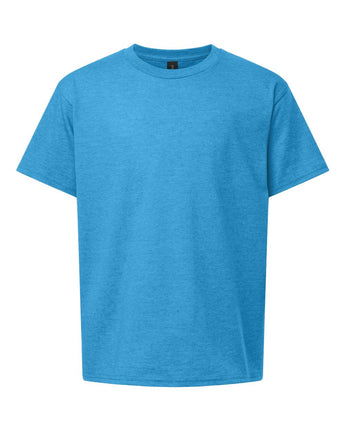 Pretreated Gildan 3000B Youth Light Cotton T-Shirt - Heather Sapphire
