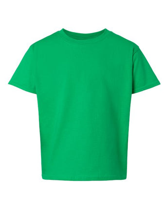 Pretreated Gildan 3000B Youth Light Cotton T-Shirt - Irish Green