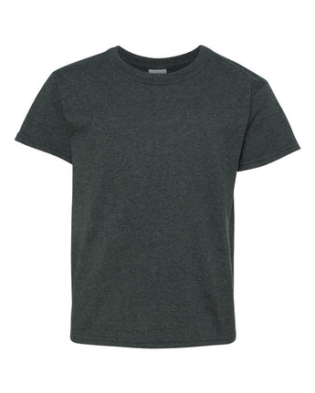Pretreated Gildan 5000B Youth Heavy Cotton T-Shirt - Dark Heather