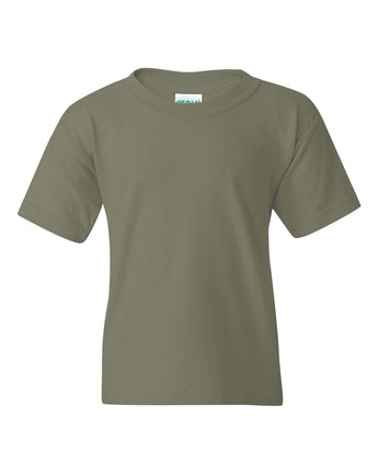 Pretreated Gildan 5000B Youth Heavy Cotton T-Shirt - Military Green