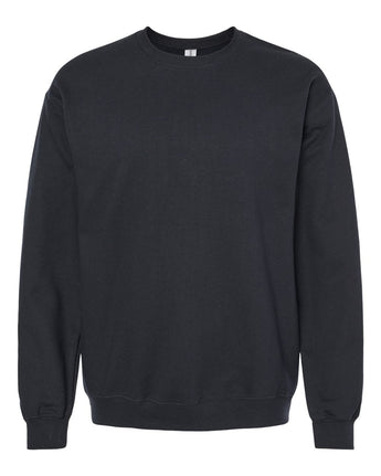 Pretreated Gildan SF000 Softstyle Midweight Crewneck Sweatshirt - Black