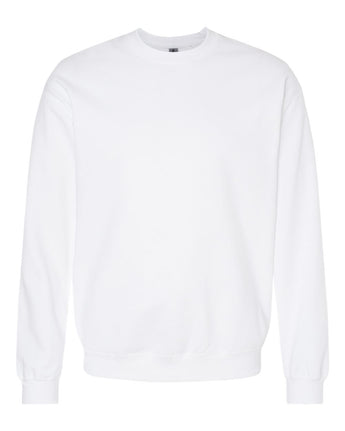Pretreated Gildan SF000 Softstyle Midweight Crewneck Sweatshirt - White