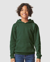 Pretreated Gildan SF500B Softstyle Youth Hooded Sweatshirt - Forest Green